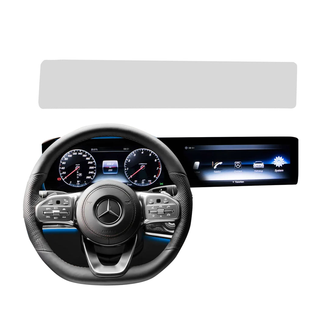 Mercedes V class Large display protector (2019 2023)