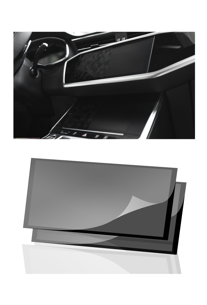 Audi A6/S6/RS6 display protector (2 parts)