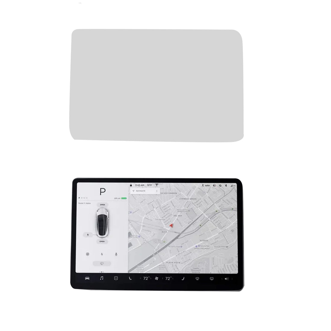 DISPRO Screenprotector Tesla Model 3 – Matte Anti‑Fingerprint